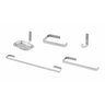 Kit Acessórios Para Banheiro 5 Peças Inox e alumínio Quadrado - 1