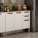 Ver imagem 2 de Balcão Cozinha 3 Portas 2 Gavetas Valência Branco - Sallêto