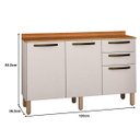 Ver imagem 3 de Balcão Cozinha 3 Portas 2 Gavetas Valência Branco - Sallêto