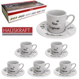 Jogo 12 Peças Xicara De Café Porcelana Brazilian Hauskraft - 2
