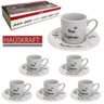 Jogo 12 Peças Xicara De Café Porcelana Brazilian Hauskraft - 2