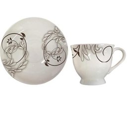 Jogo De Xicara Porcelana Rita Hauskraft Com 12 Pecas 170Ml - 1