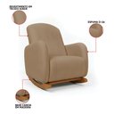 Ver imagem 5 de Poltrona Amamentação Balanço Madeira Jhessy Suede D03 - D'rossi