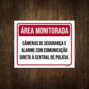 Ver imagem 1 de Placa Área Monitorada Câmeras De Segurança E Alarme 27X35