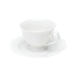 Kit 6 Xícaras Chá Porcelana Com Pires Maldivas Branco 180Ml - 4