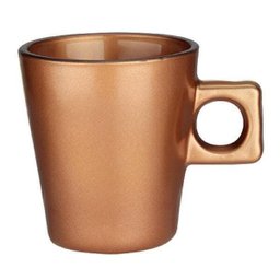 Jogo 4 Xícara Para Coleção Café Expresso Barista Luxo Bronze - 2