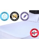 Ver imagem 3 de Lençol Impermeável 2 em 1 Protetor Colchão Casal 138x188x36cm Macio Antialérgico com Elástico