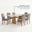 Ver mais imagens de Conjunto de Mesa 6 Lugares com 6 Cadeiras em MDF Lyra Cinamomo e Off White
