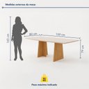 Ver imagem 3 de Conjunto de Mesa 6 Lugares com 6 Cadeiras em MDF Lyra Cinamomo e Off White