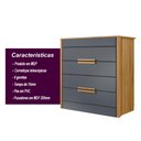 Ver imagem 2 de Kit Guarda Roupa Casal Panamá e Cômoda Dhara - Freijó / Cinza