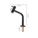 Ver imagem 4 de Torneira Bica Baixa Metal Preto Fosco Banheiro Lavabo 1060