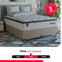 Ver imagem 5 de Cama Box Queen + Colchão Comfort Class Pillow Top 158x198cm Branco/suede Bege