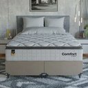 Ver imagem 6 de Cama Box Queen + Colchão Comfort Class Pillow Top 158x198cm Branco/suede Bege