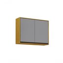 Ver imagem 2 de Aéreo Cozinha Dracena 80cm 2 Portas MDF Porta de Bater Cinamomo Cinza