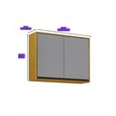 Ver imagem 3 de Aéreo Cozinha Dracena 80cm 2 Portas MDF Porta de Bater Cinamomo Cinza