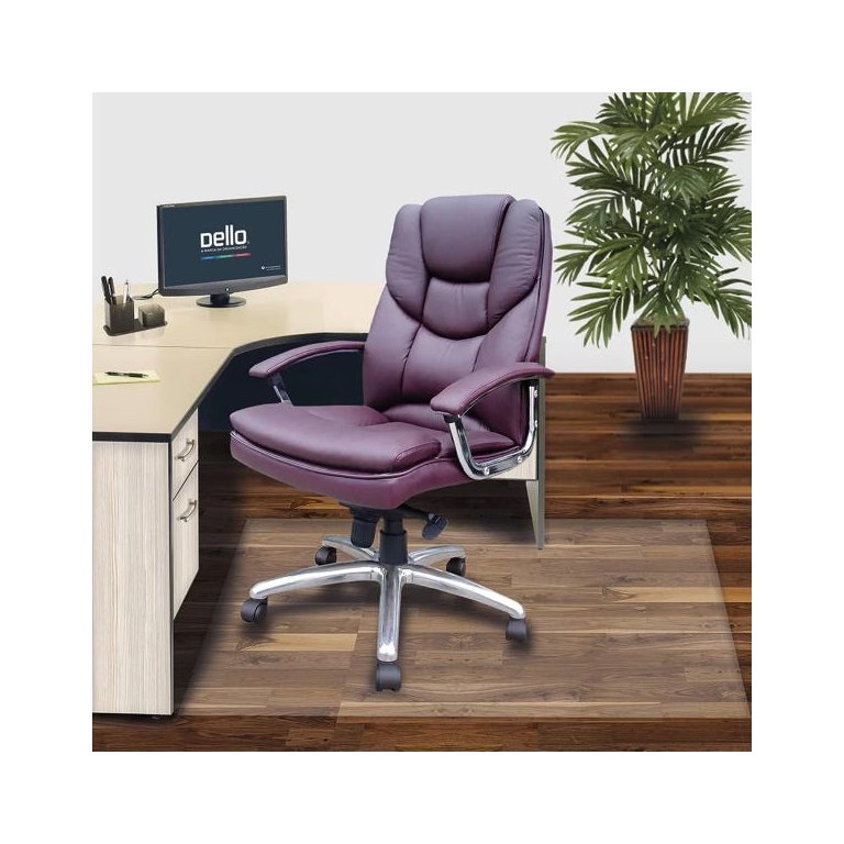 Tapete Protetor de Piso para Escritório 100x120cm Protepiso Flexível Cristal Fosco Dello