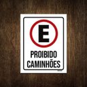 Ver imagem 1 de Placa Sinalização Estacionamento Proibido Caminhões 27x35
