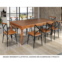 Ver imagem 2 de Mesa de Jantar Leonora Retangular 240x100cm em Madeira Maciça Rústica - Castranho