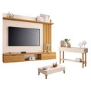 Ver imagem 1 de Painel Suspenso Lets Cinamomo Off White com Mesa de Centro Liz e Aparador Fiero Off White - Hb Mó