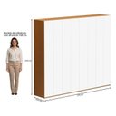 Ver imagem 3 de Guarda-Roupa Casal 8 Portas 6 Gavetas Rio Clean Freijó Branco Yescasa