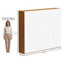 Ver imagem 3 de Guarda-Roupa Casal 8 Portas 6 Gavetas Rio Clean Freijó Branco Yescasa