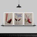 Ver imagem 2 de Kit 3 Quadros Vinhos Life Is Too Short 45x34cm:Madeira branca
