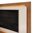 Ver imagem 5 de Painel Ripado para Tv 70 Pol com Bancada Suspensa 210cm Trevis D04 Off White/freijó - Mpozenato