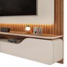 Painel Ripado para Tv 70 Pol com Bancada Suspensa 210cm Trevis D04 Off White/freijó - Mpozenato - 6