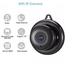 Mini Câmera IP Wifi Celular Grava Detecção Movimento Noturna - 8