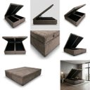 Ver imagem 4 de Base Cama Box Baú Premium Revestida em Linho Kin :Cinza Escu
