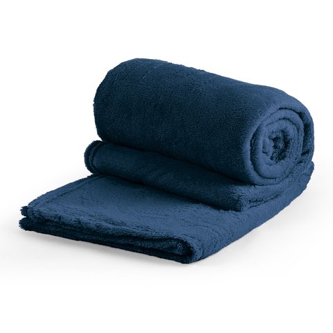 Cobertor Manta Casal Soft Microfibra, 180x220 Cm, Toque Macio, 180g/m² Quentinha Cores Variadas:azul