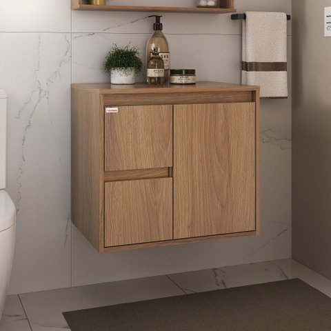 Gabinete para Banheiro Nicole 60cm - Fabribam Gabinetes