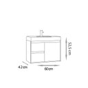 Ver imagem 3 de Gabinete para Banheiro Nicole 60cm - Fabribam Gabinetes