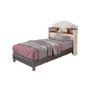 Ver imagem 2 de Cabeceira Solteiro Box Evelyn em Mdf 90 Cm com Nichos Off White