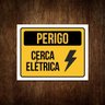Placa Advertência: Perigo Cerca Elétrica - Plástico (36x46) - 1