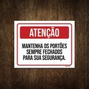 Ver imagem 1 de Placa Atenção Mantenha Portões Sempre Fechados 27X35