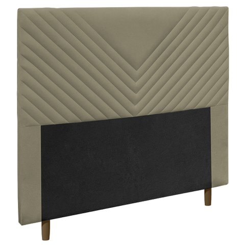 Cabeceira Cama Box Casal King Size Viena 195cm Suede Bege - Abmaza