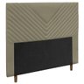 Cabeceira Cama Box Casal King Size Viena 195cm Suede Bege - Abmaza - 1