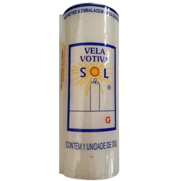 Vela Votiva Grossa - 7 Dias - 330 G - Kit de 12 Velas - 1