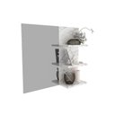 Ver imagem 2 de Espelheira Organizadora para Banheiro 60cm 3 Prateleiras Branco Mármore - Tecno Mobili