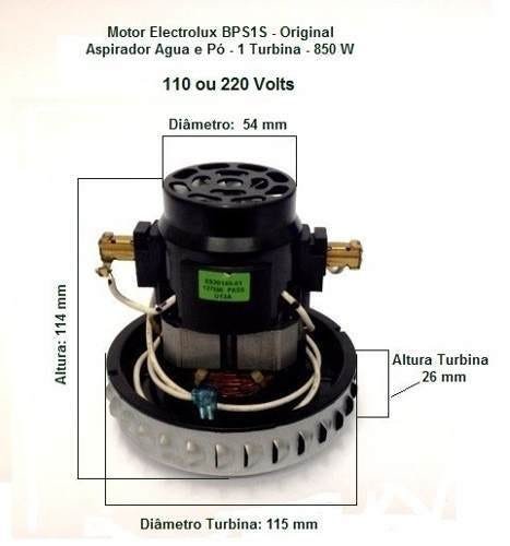 Motor para Aspirador Electrolux A10N1/Aqp20/Gt20N/Gt30N - 127V - 3