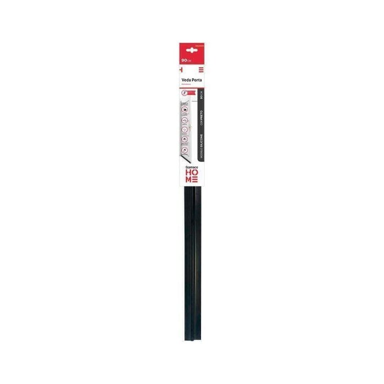 Veda Porta Rodo Silicone Protetor De Frestas Stamaco 90cm Preto Veda Porta Rodo Silicone Protetor De Frestas Stamaco 90cm Preto