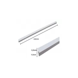 Veda Porta Rodo Silicone Protetor De Frestas Stamaco 100cm Branco - 4