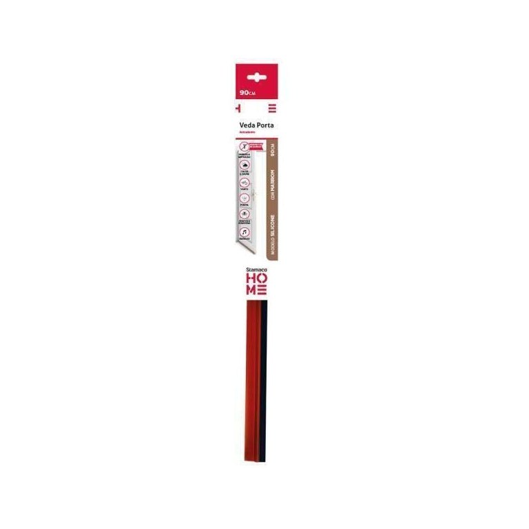 Veda Porta Rodo Silicone Protetor De Frestas Stamaco 90cm Marrom