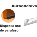 Ver imagem 3 de Veda Porta Rodo Silicone Protetor De Frestas Stamaco 90cm Marrom