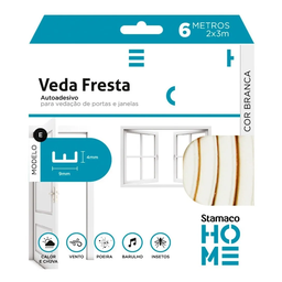Veda Fresta Borracha Vedação Adesiva Rolo Branco Modelo E Stamaco 6 Metros - 9 Veda Fresta Borracha Vedação Adesiva Rolo Branco Modelo E Stamaco 6 Metros - 9