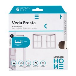 Veda Fresta Borracha Vedação Adesiva Rolo Branco Modelo E Stamaco 6 Metros - 1 Veda Fresta Borracha Vedação Adesiva Rolo Branco Modelo E Stamaco 6 Metros - 1