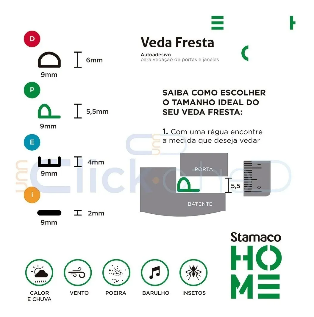 Veda Fresta Autoadesivo Modelo P Marrom Stamaco Home - 7