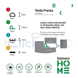 Veda Fresta Autoadesivo Modelo P Marrom Stamaco Home - 7