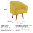 Ver imagem 3 de Kit 02 Poltronas Decorativas Sala de Estar Recepção Luiza Pés Palito Suede - Doce Sonho Móveis KIT 2